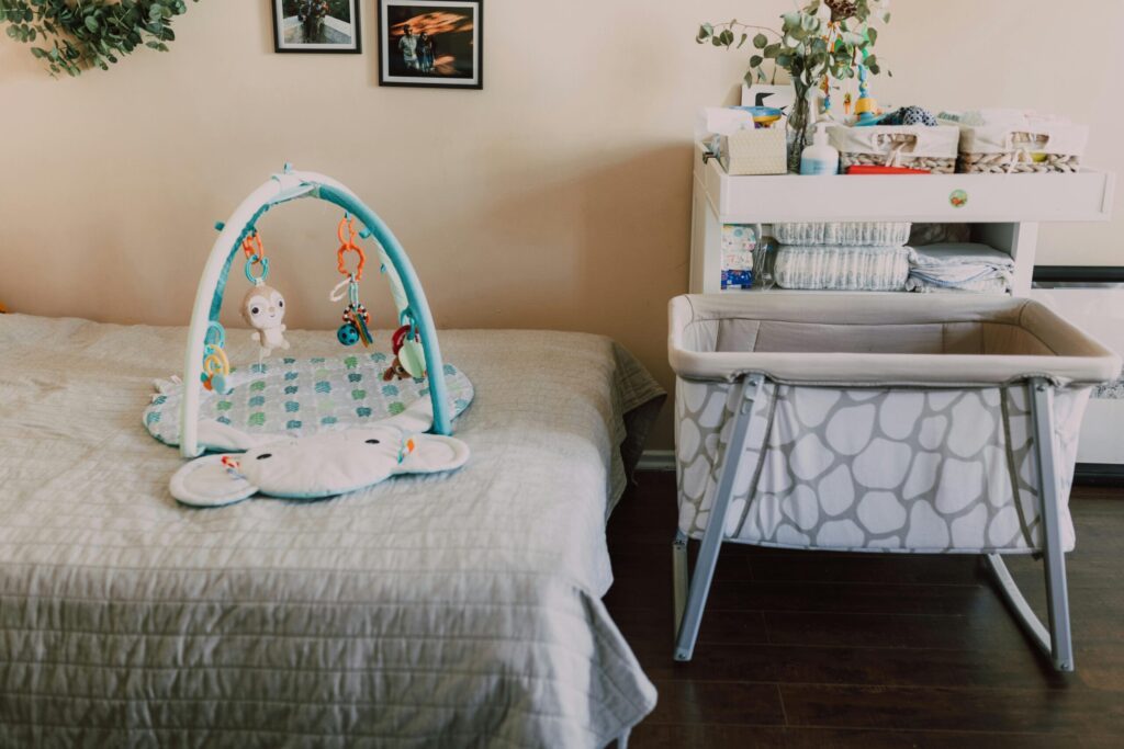 parents sharing small room with baby ideas